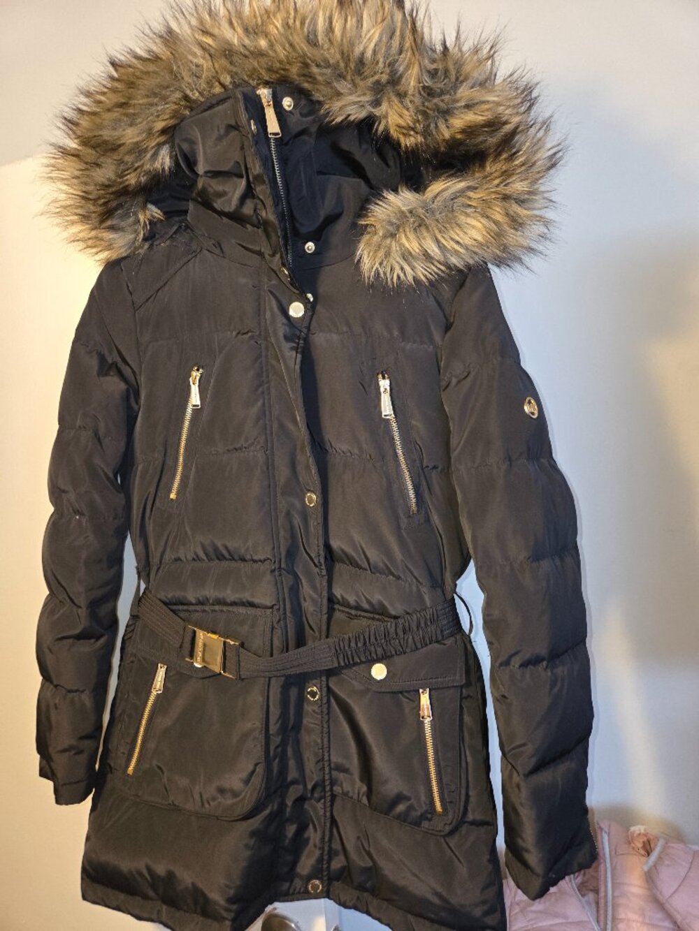 Womens michael kors belted coat size small